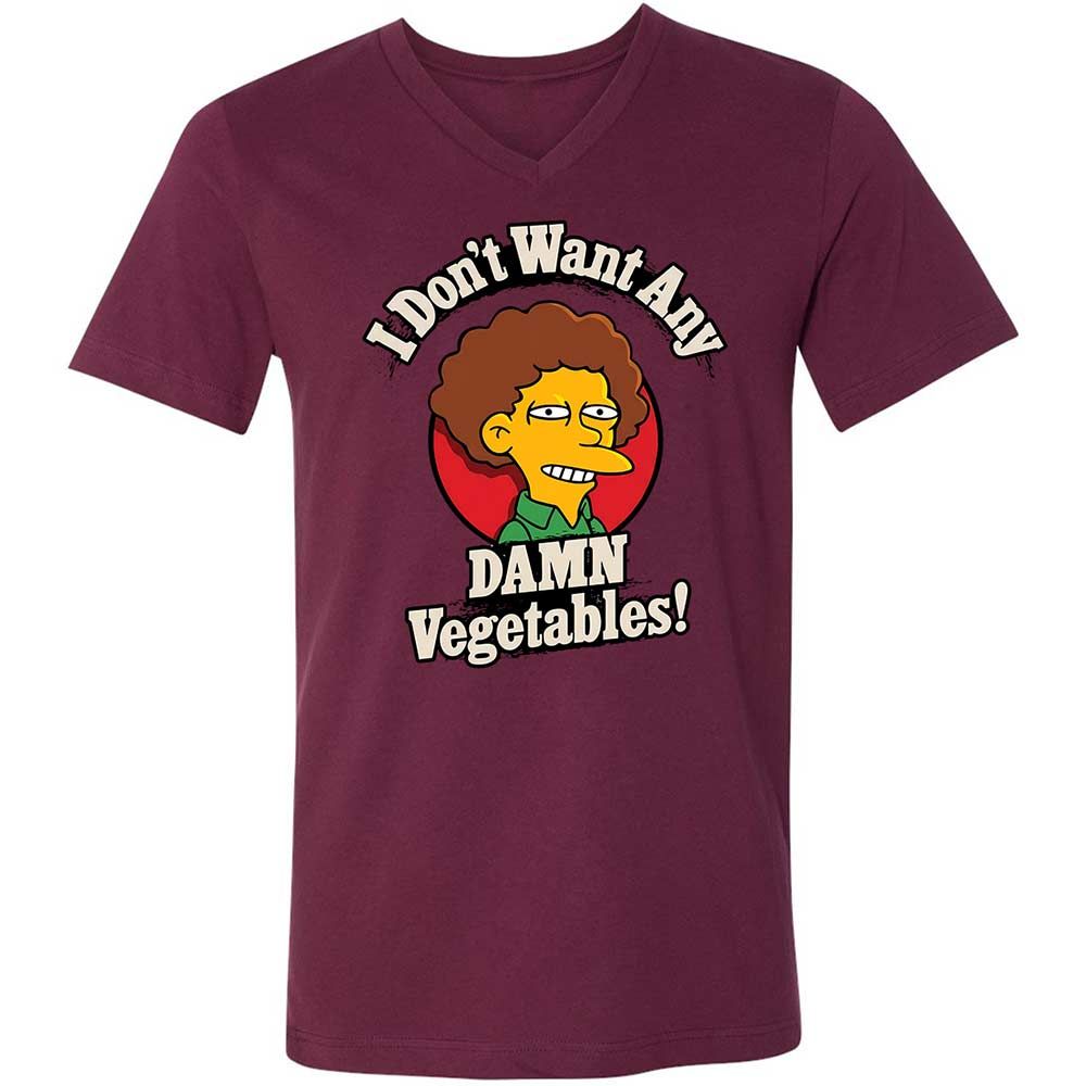 Unisex V-Neck T-Shirt - EU4PFD14 - Maroon - 14