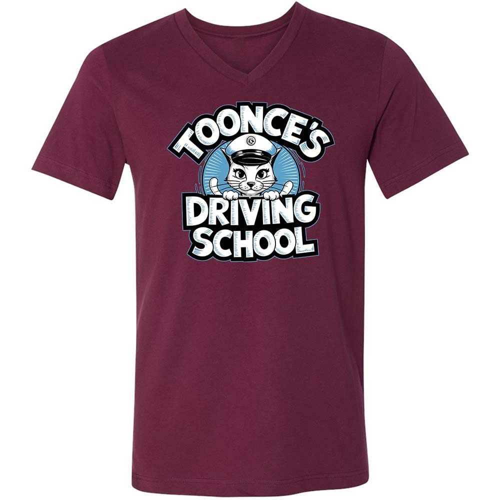 Unisex V-Neck T-Shirt - UM3A2GJ6 - Maroon - 14