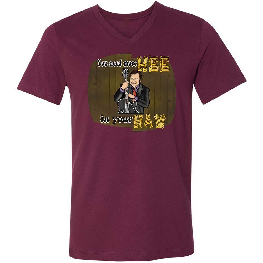 Unisex V-Neck T-Shirt - 3YR5NY3S - Maroon - 14