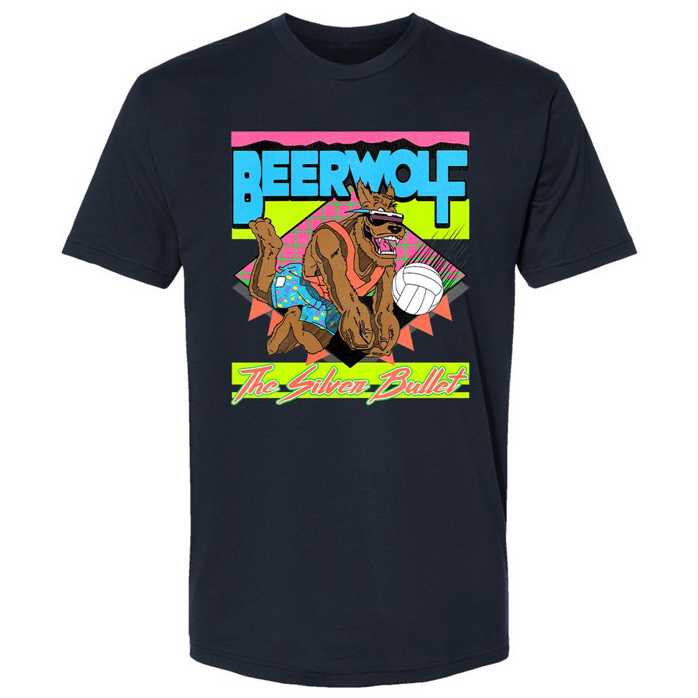 Retro Beach Wolf - Midnight Navy - 14