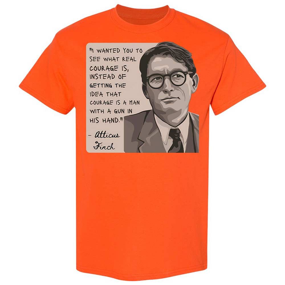 Real Courage Quote - Orange - 14