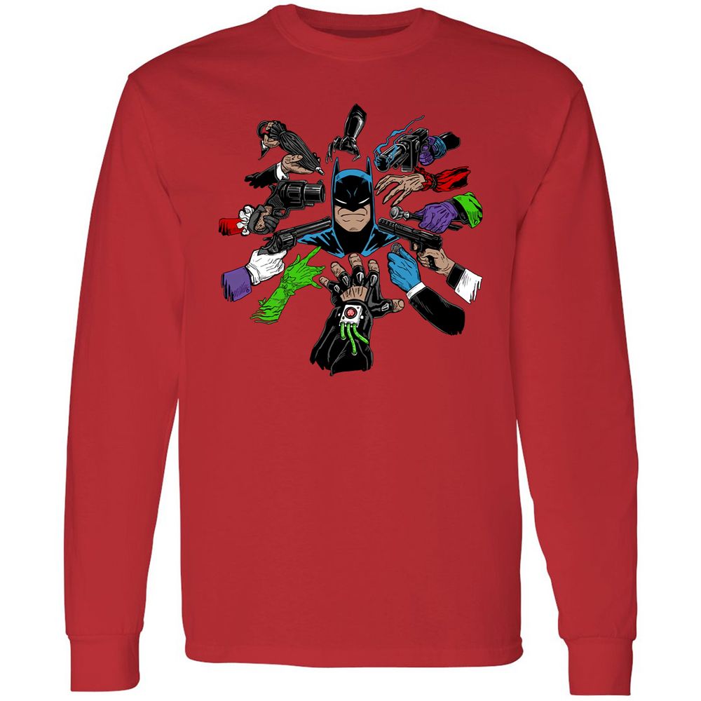 Long Sleeve T-Shirt - HQED41RW - Red - 14