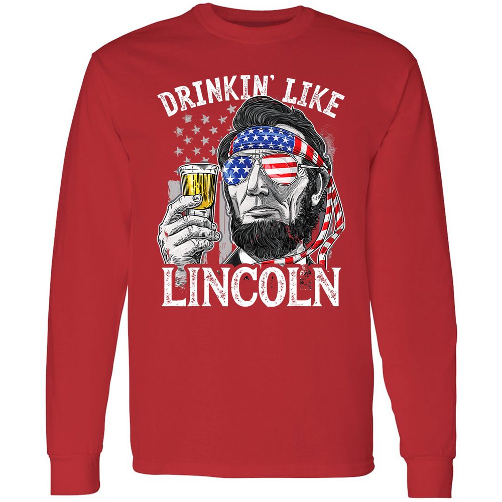 Long Sleeve T-Shirt - D7EBPPYR - Red - 14