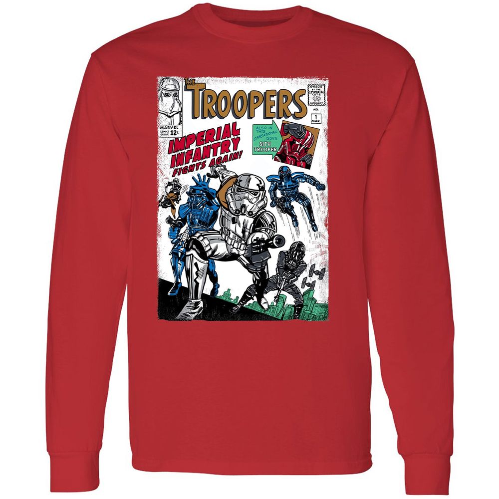 Long Sleeve T-Shirt - 48BLMHJ7 - Red - 14