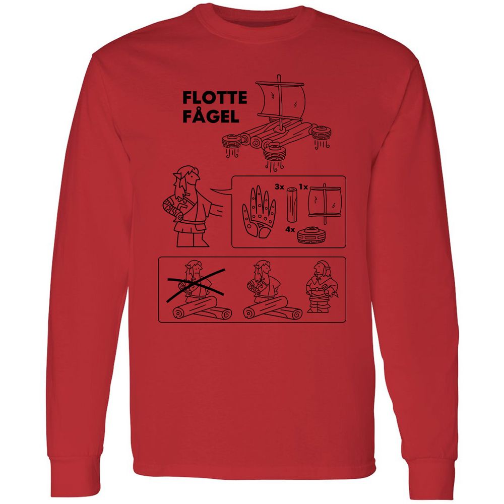 Long Sleeve T-Shirt - GYDLKMRZ - Red - 14