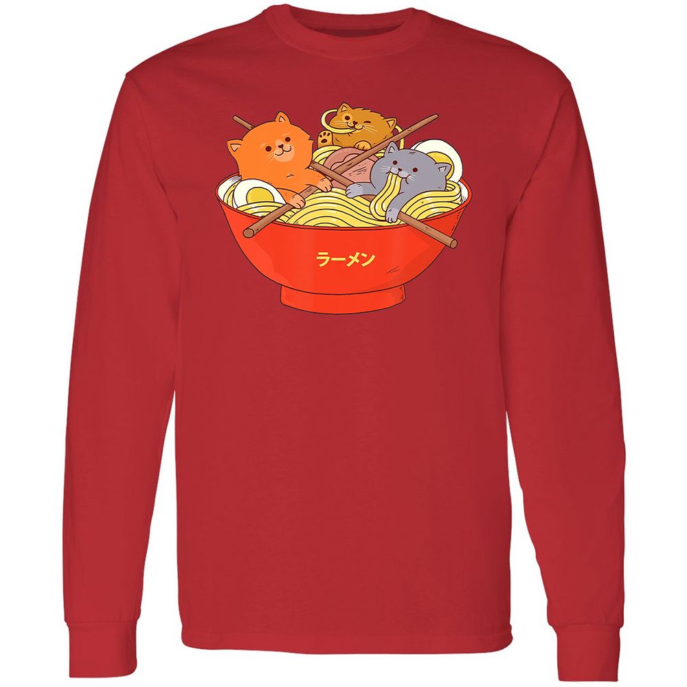 Long Sleeve T-Shirt - G89TFGZ7 - Red - 14