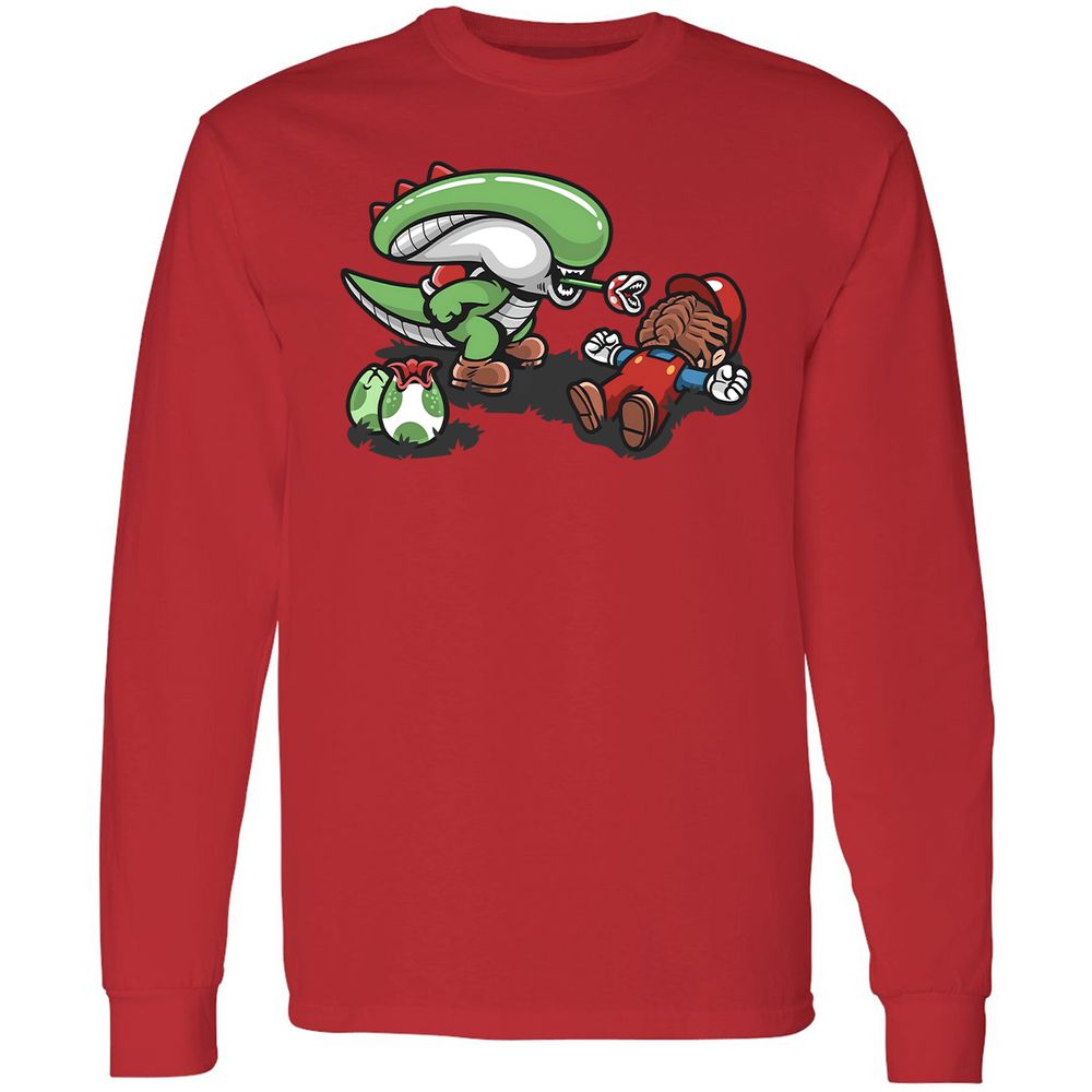 Long Sleeve T-Shirt - GQC4BKFS - Red - 14