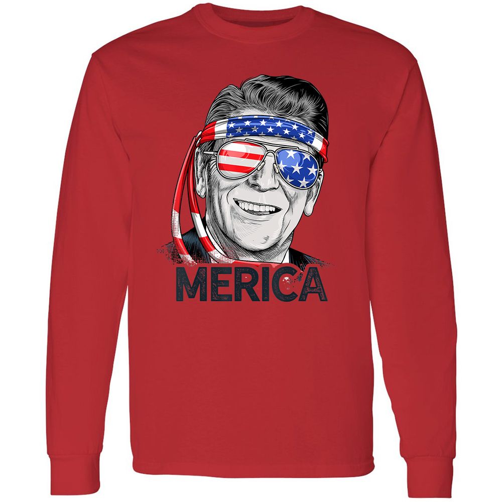 Long Sleeve T-Shirt - JRVTZD3V - Red - 14