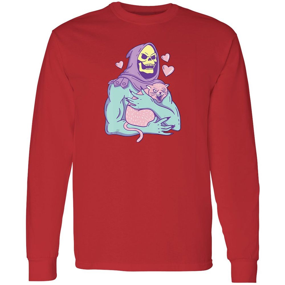 Long Sleeve T-Shirt - M6N3KFMJ - Red - 14