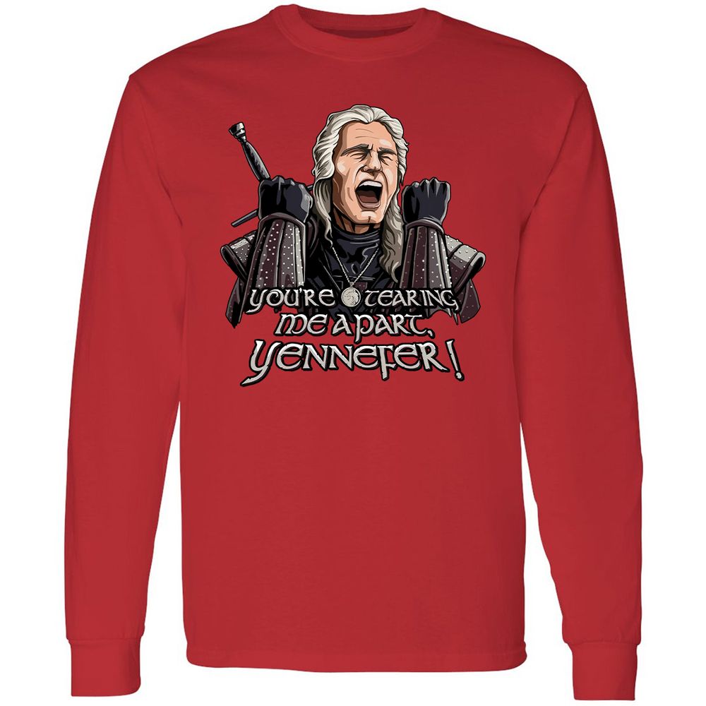 Long Sleeve T-Shirt - VXQBDV9G - Red - 14