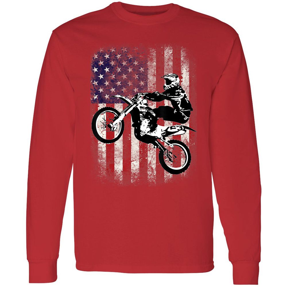 Long Sleeve T-Shirt - CQQT68G8 - Red - 14