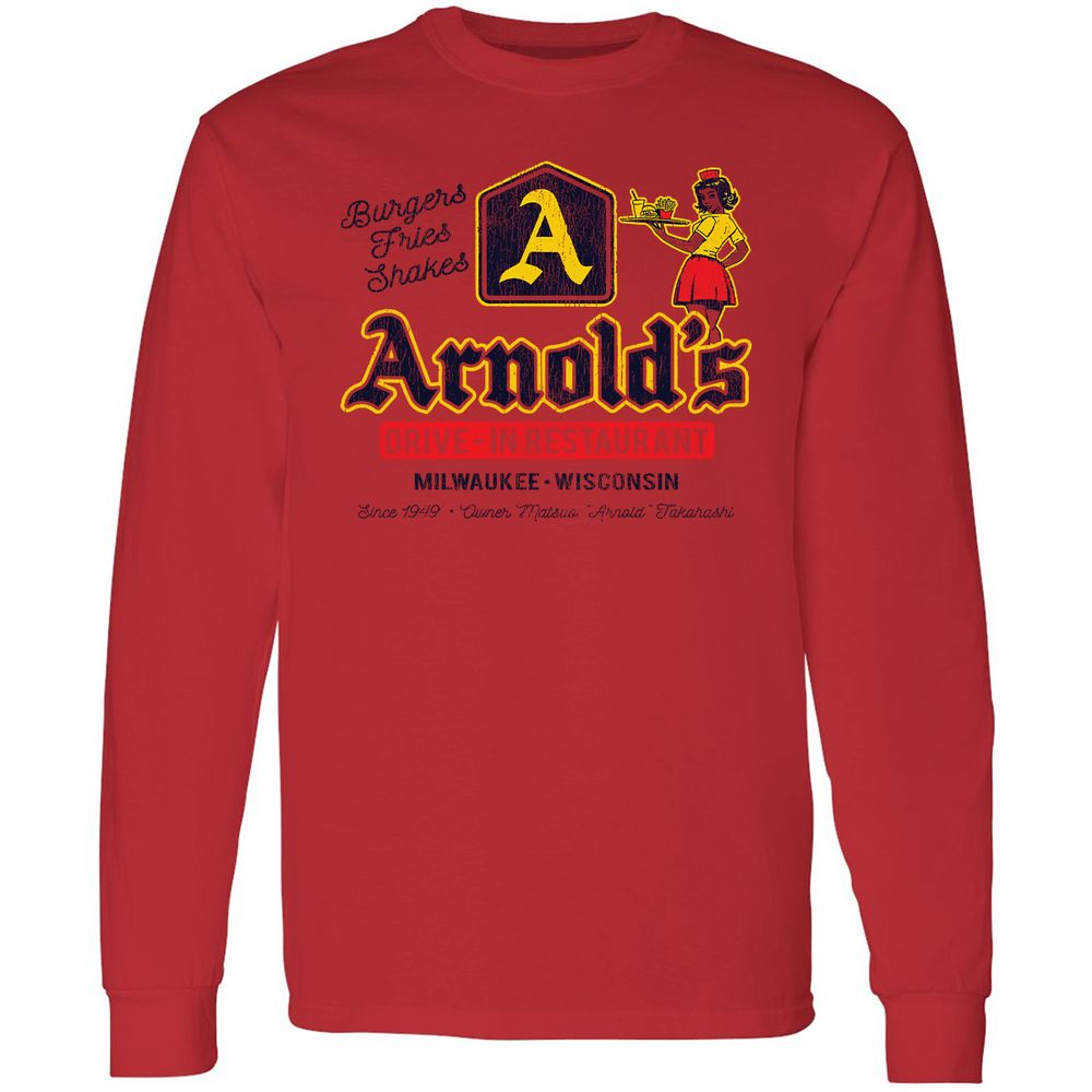 Long Sleeve T-Shirt - 8ZJKCQMQ - Red - 14