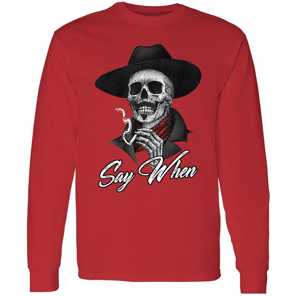 Long Sleeve T-Shirt - 46QYBKAG - Red - 14