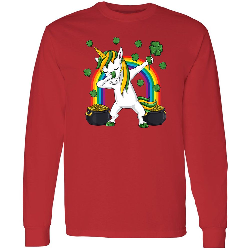 Long Sleeve T-Shirt - B6HWZQWL - Red - 14