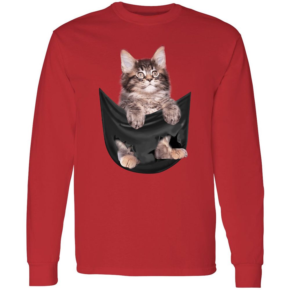 Long Sleeve T-Shirt - 3S9GBNU8 - Red - 14