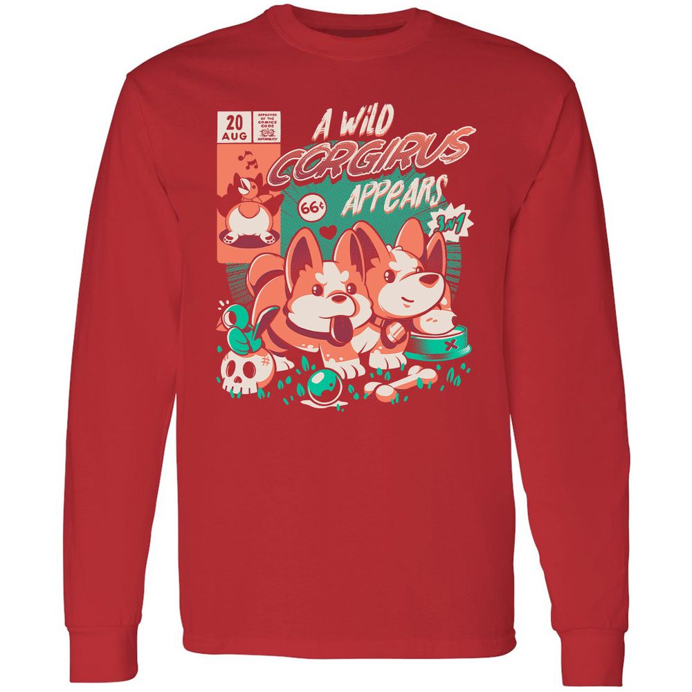 Long Sleeve T-Shirt - K7EAMQN4 - Red - 14