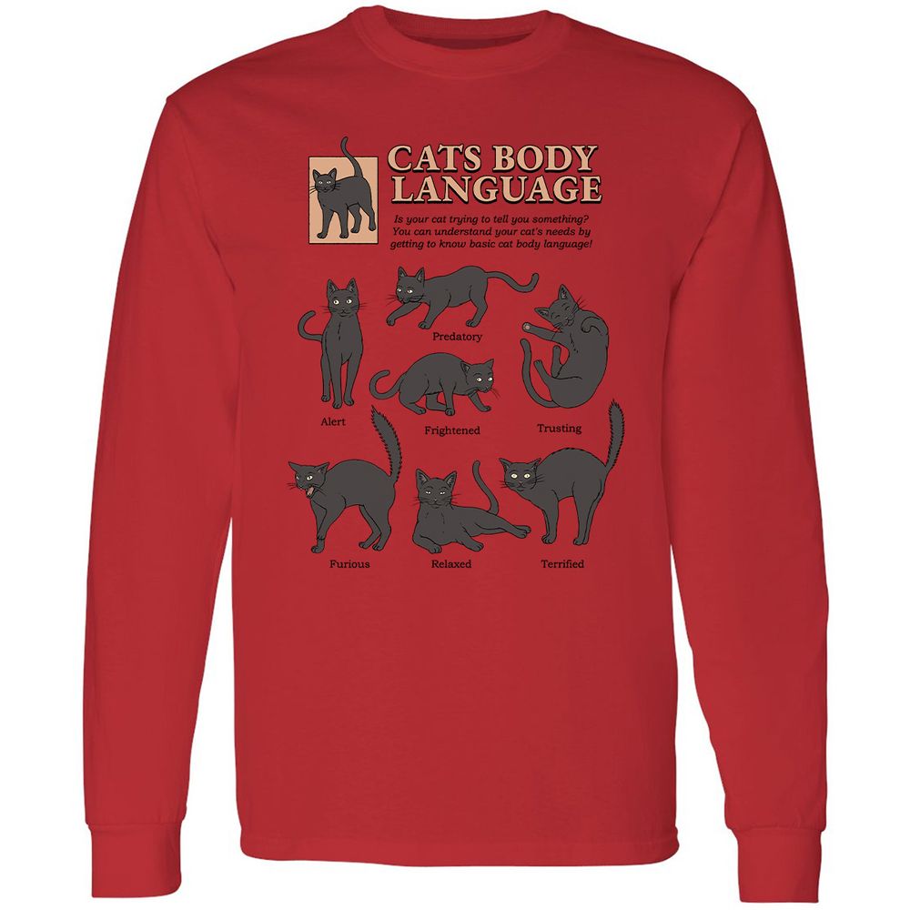 Long Sleeve T-Shirt - WLM4MV9J - Red - 14