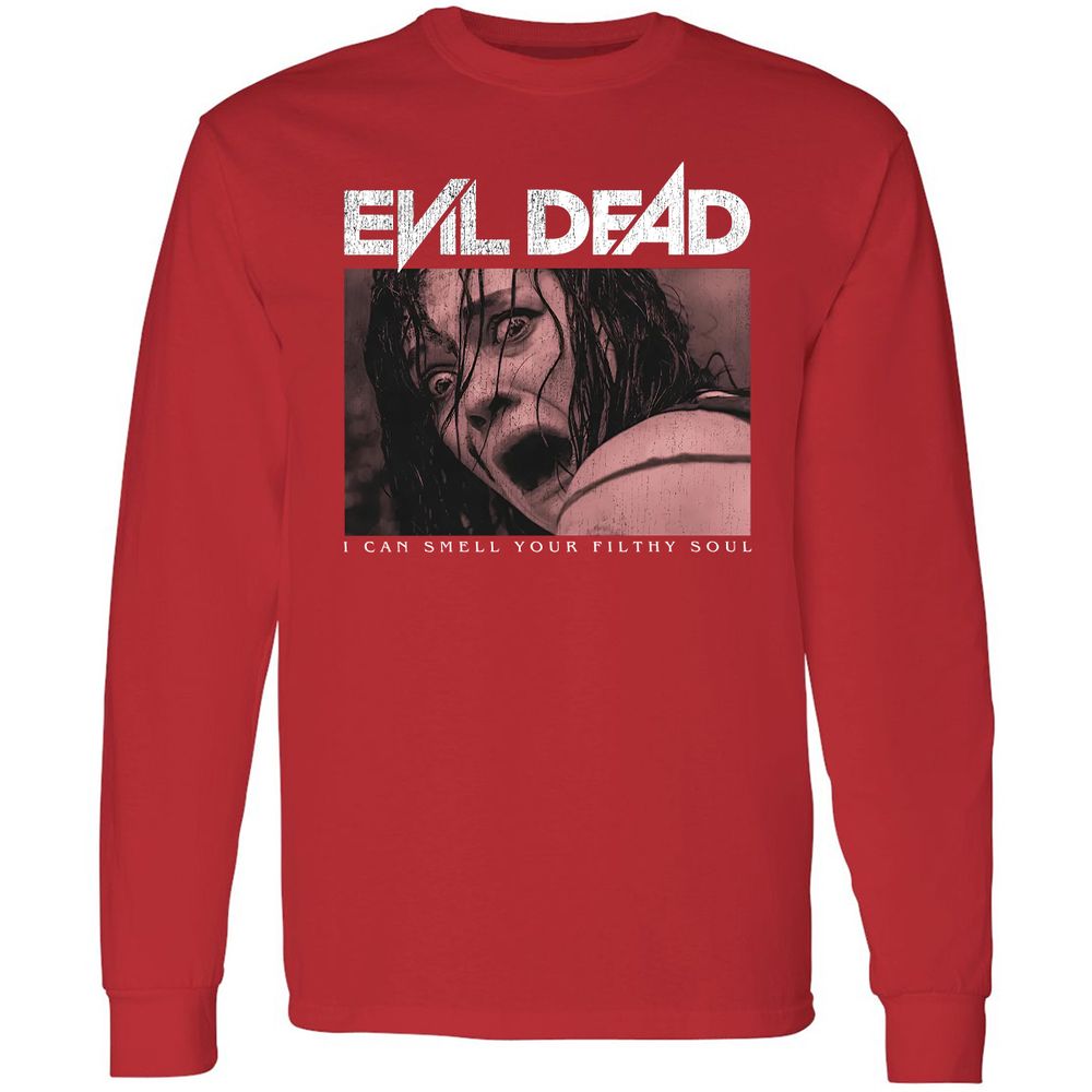 Long Sleeve T-Shirt - Black - Red - 14