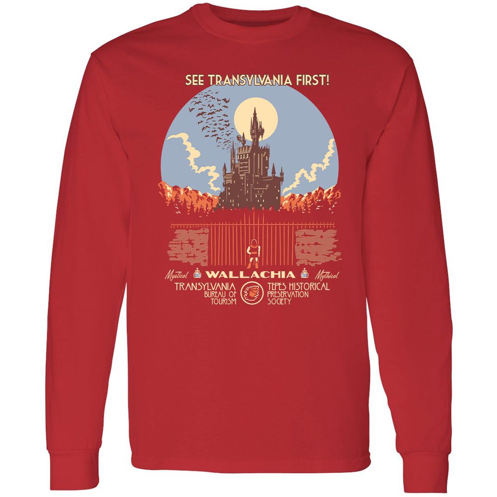 Long Sleeve T-Shirt - QWEKJ6XL - Red - 14