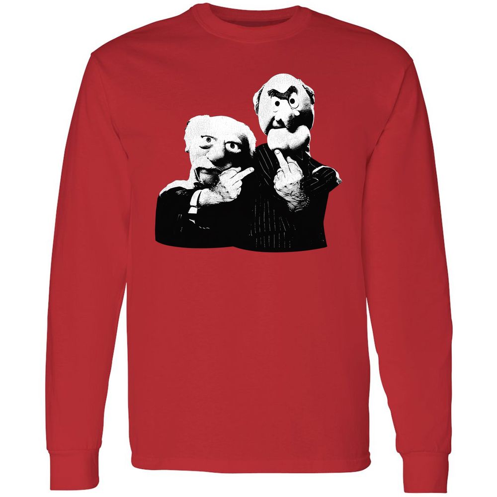 Statler and Waldorf Middle Finger - Red - 14