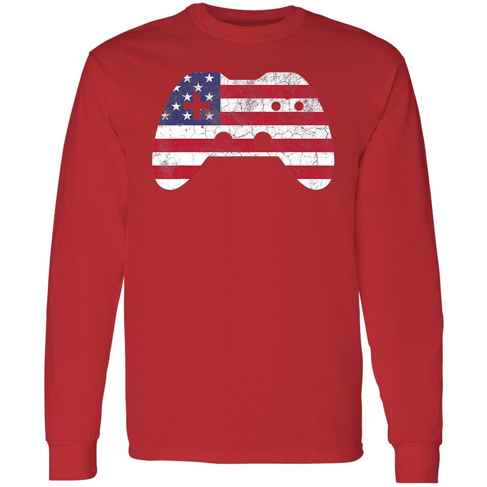 Long Sleeve T-Shirt - E6V3TYSQ - Red - 14