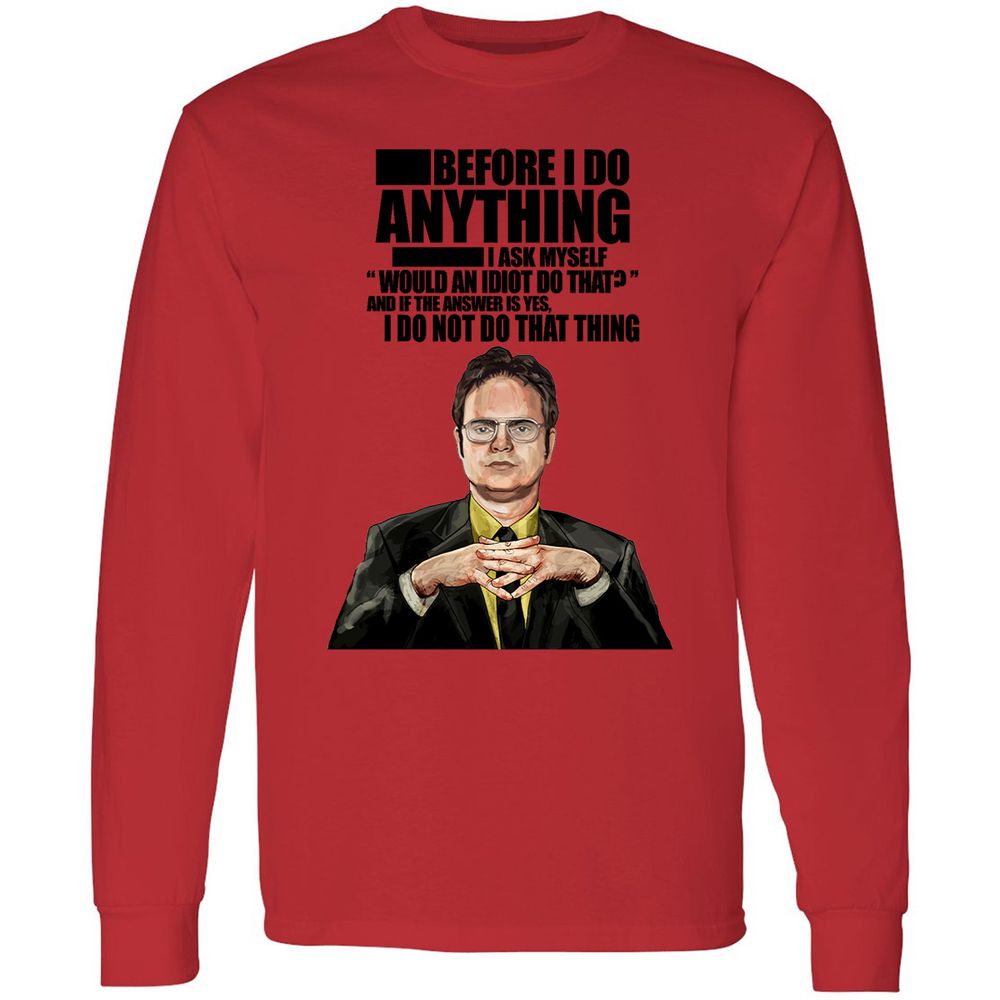 Long Sleeve T-Shirt - LXQ9K539 - Red - 14