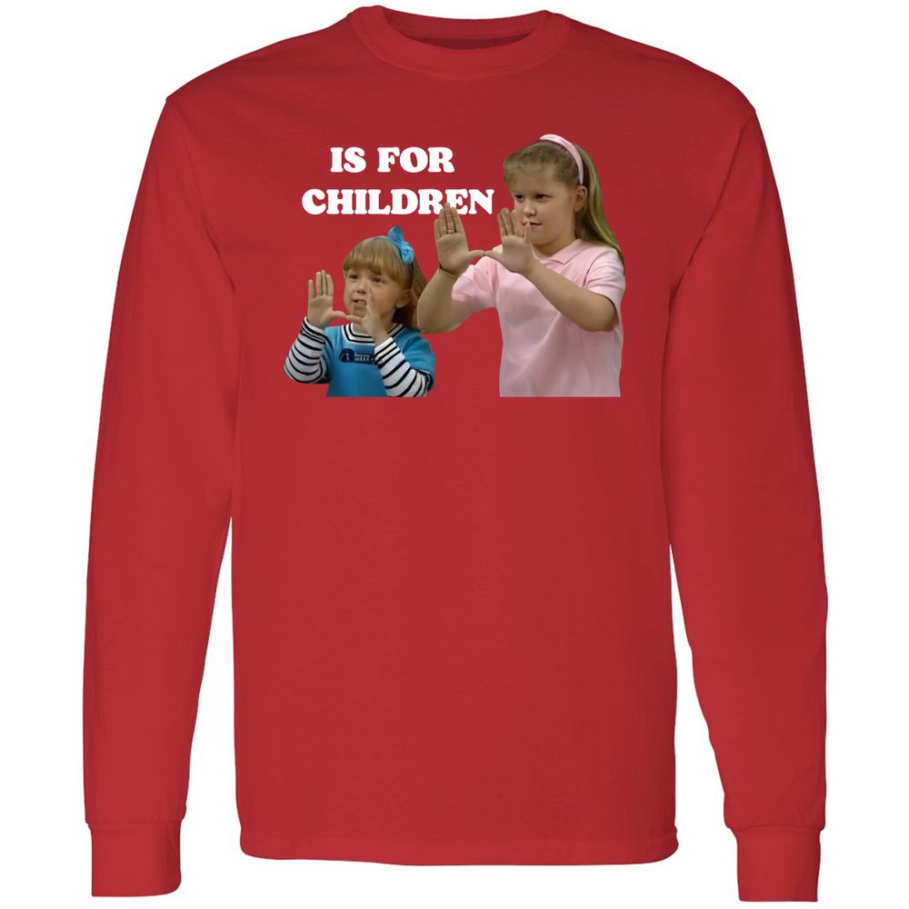 Long Sleeve T-Shirt - SRCD5Q8F - Red - 14