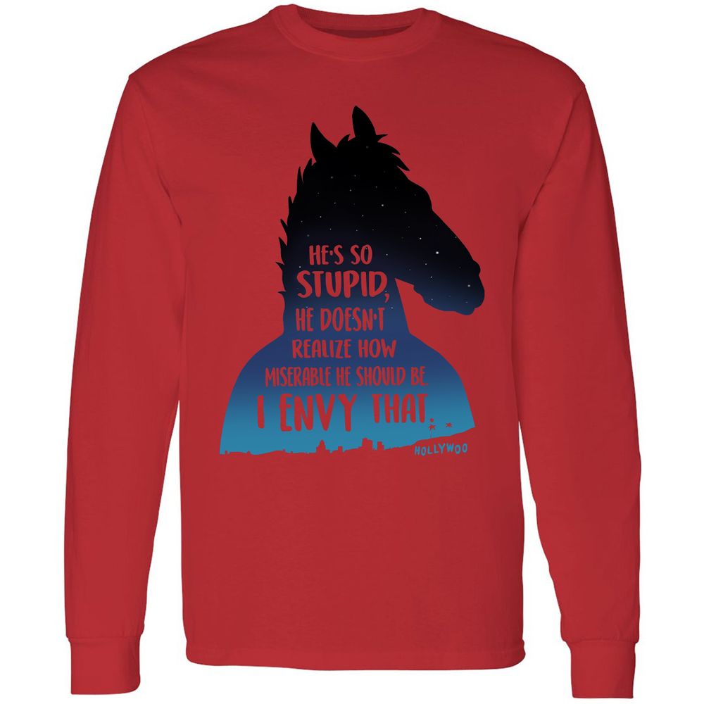 Long Sleeve T-Shirt - GNLTLT7Z - Red - 14