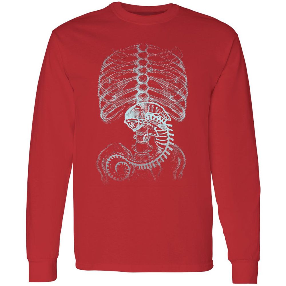 Long Sleeve T-Shirt - M89BJKB4 - Red - 14
