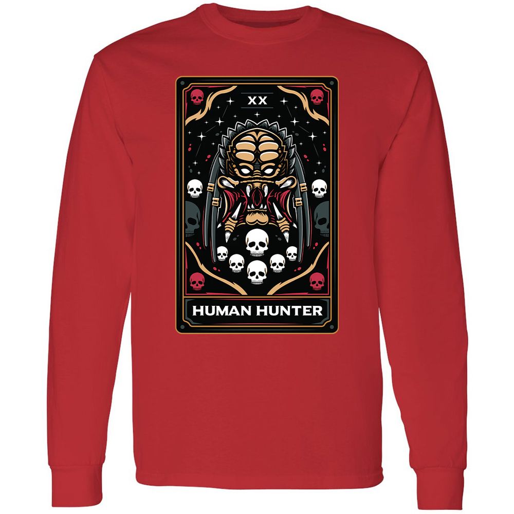 Long Sleeve T-Shirt - K5UN3HDR - Red - 14