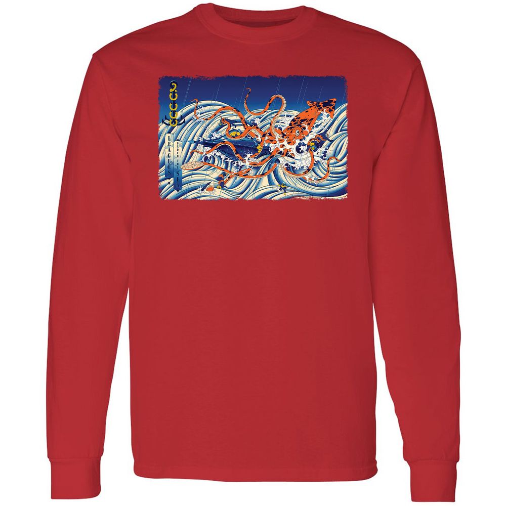 Long Sleeve T-Shirt - XQVHDVQ8 - Red - 14