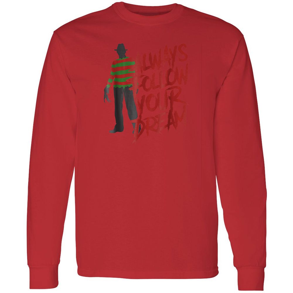 Long Sleeve T-Shirt - Q7H5ZH3Z - Red - 14