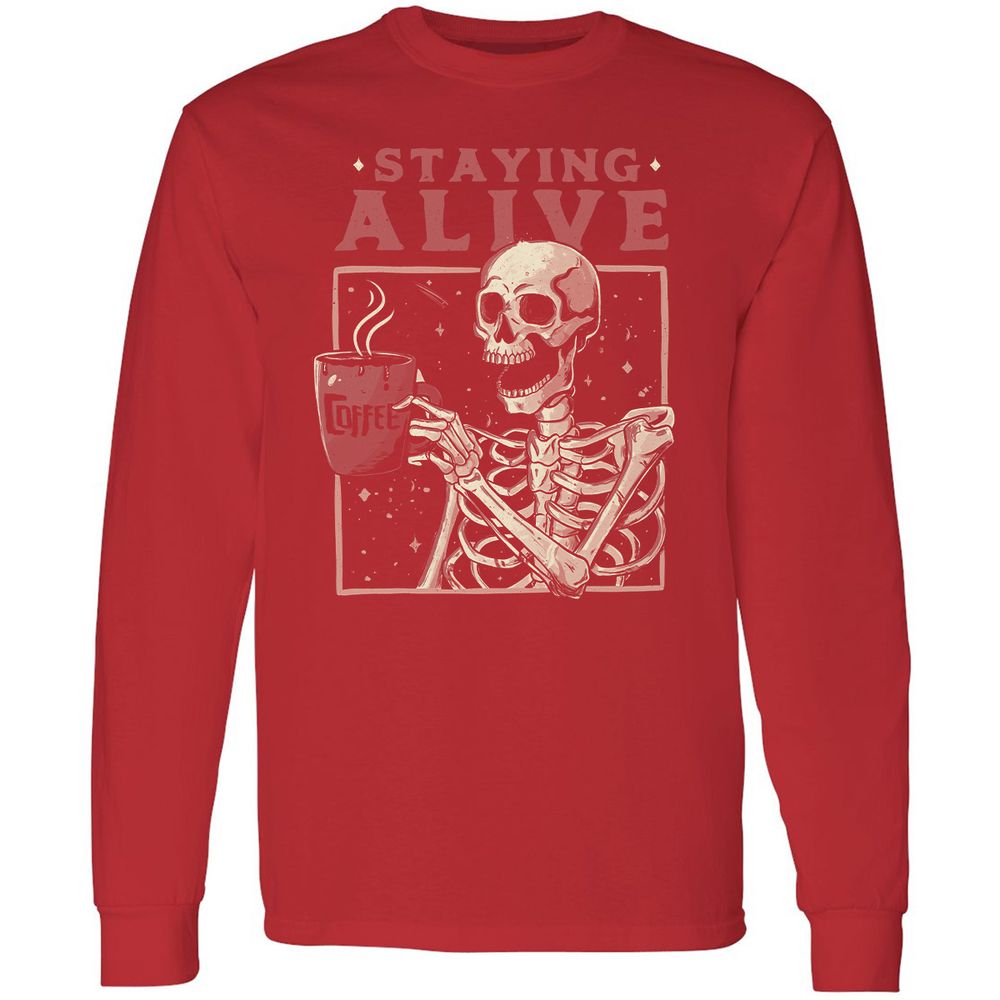 Long Sleeve T-Shirt - CCZ4ZL75 - Red - 14