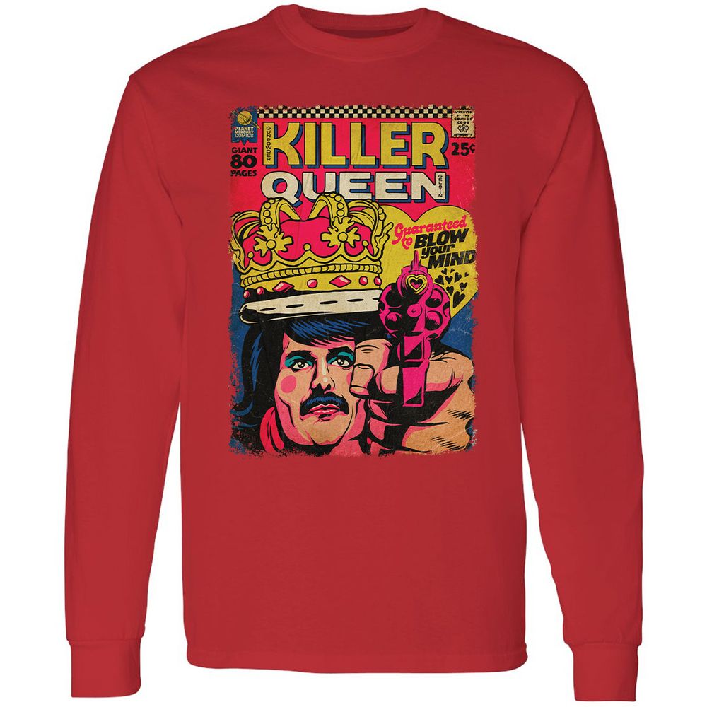 Long Sleeve T-Shirt - TFDAVSZW - Red - 14