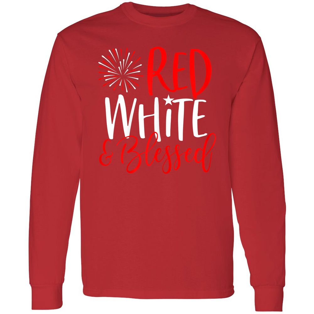 Long Sleeve T-Shirt - 7DW5P8FV - Red - 14
