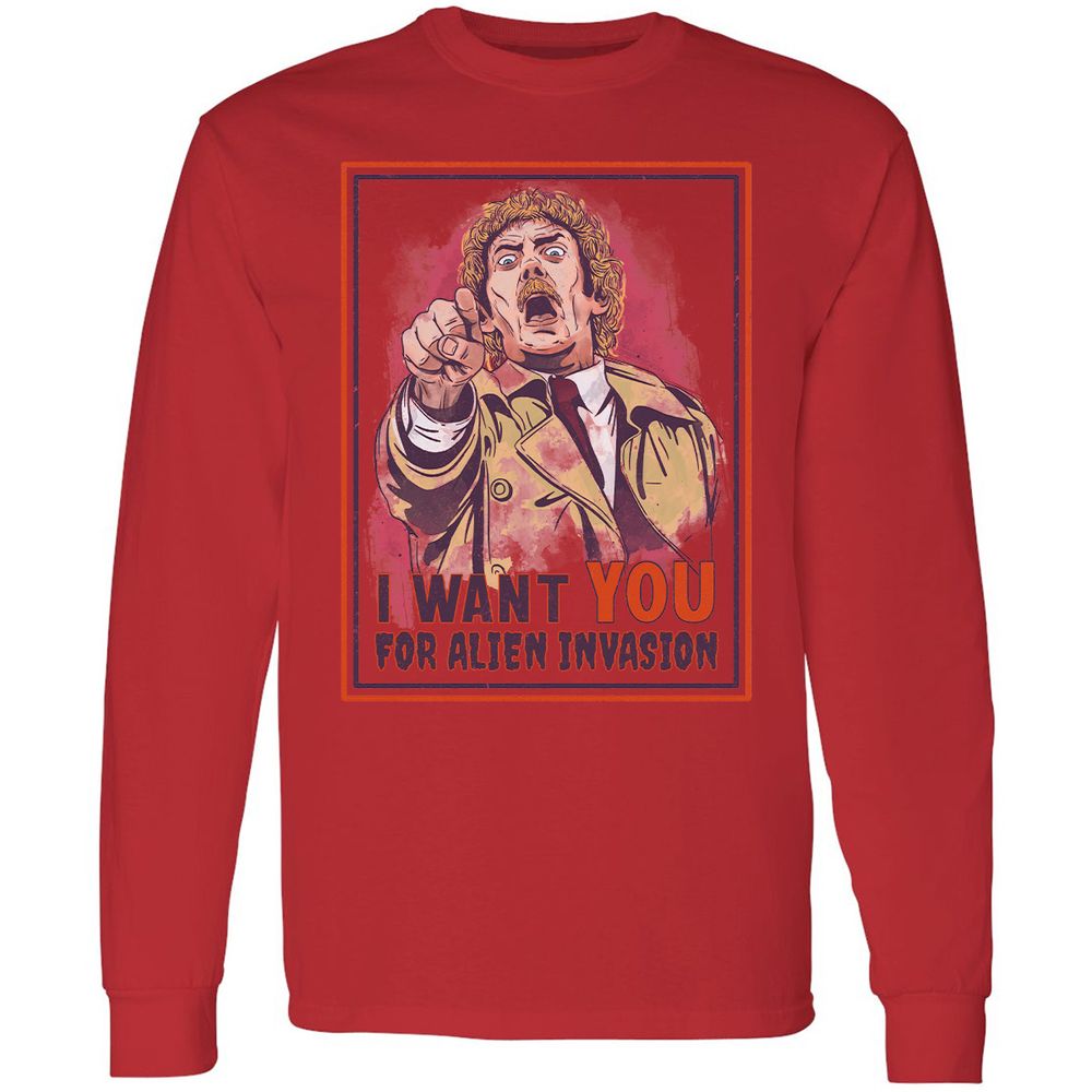 Long Sleeve T-Shirt - 4XFCPS8T - Red - 14