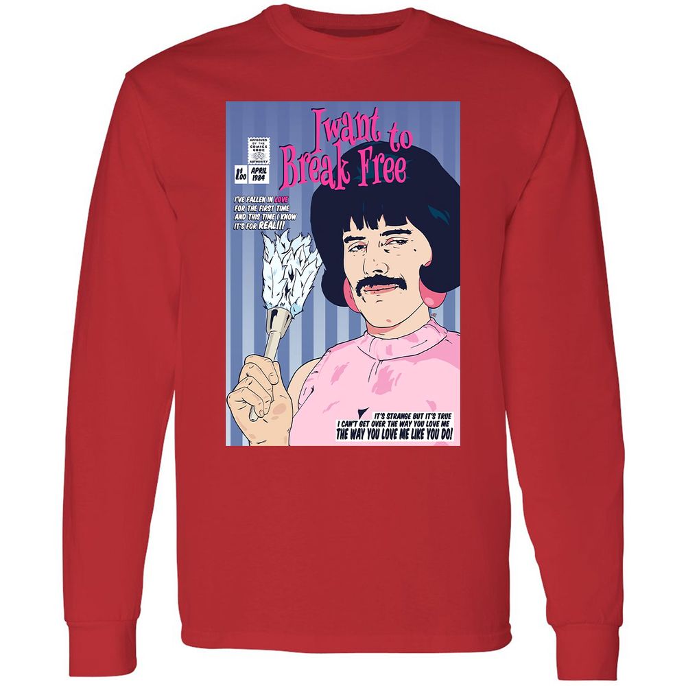 Long Sleeve T-Shirt - W4QMWAU3 - Red - 14