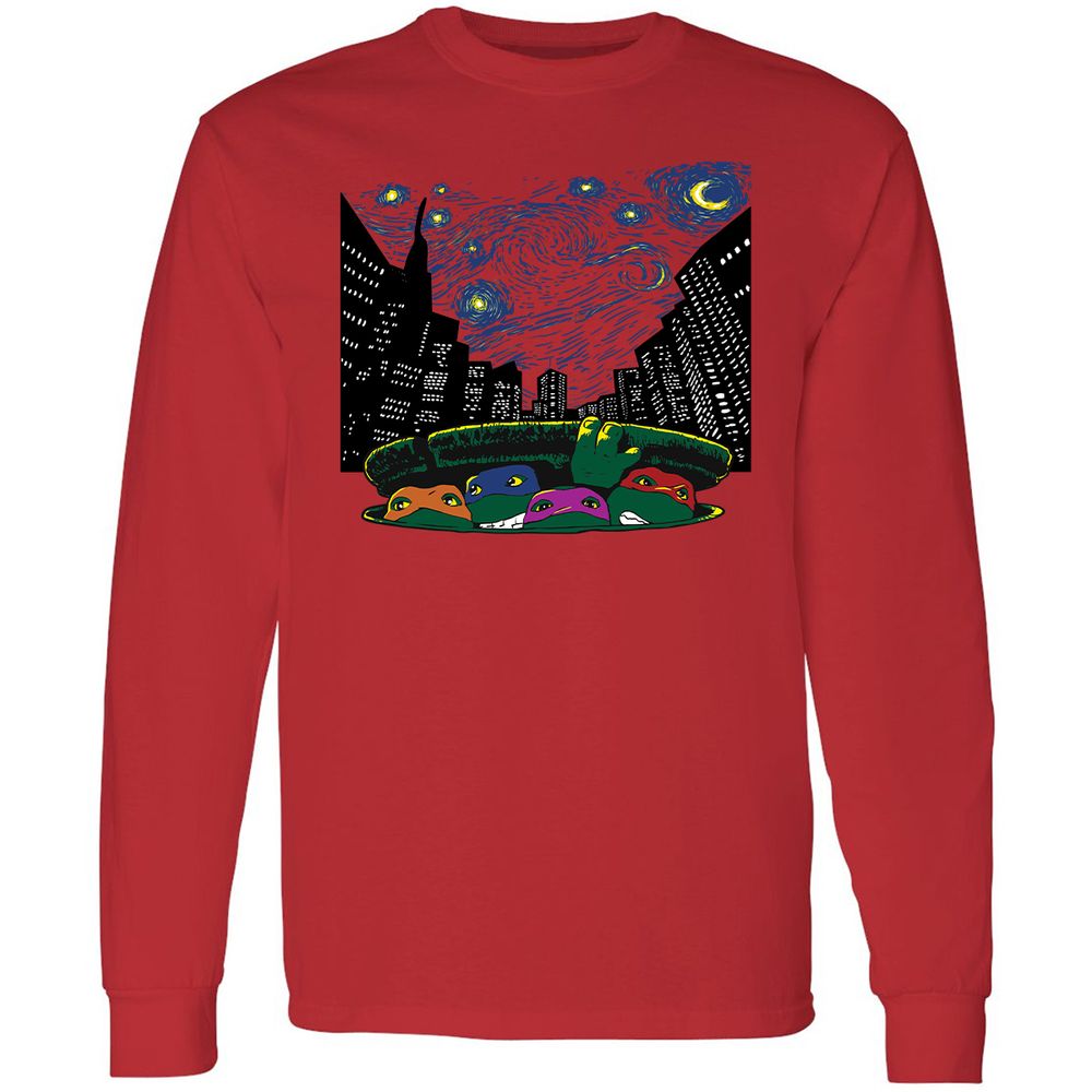 Long Sleeve T-Shirt - QYHNEHFG - Red - 14