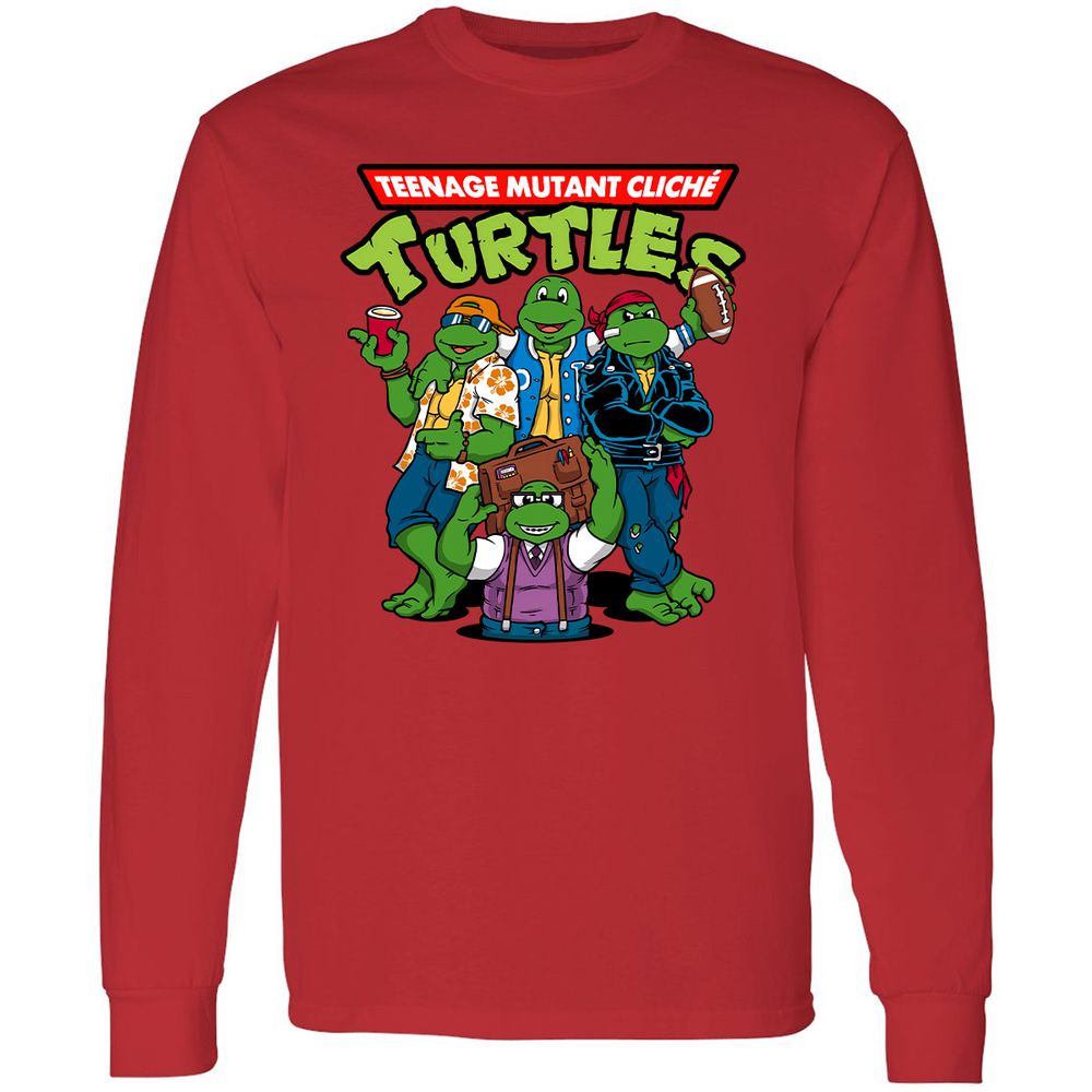 Long Sleeve T-Shirt - YN1NP9Q9 - Red - 14