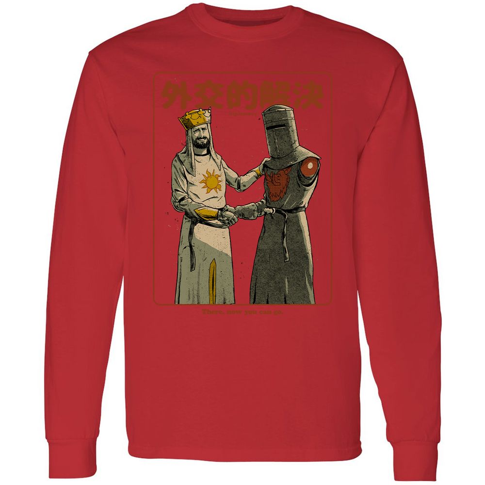 Long Sleeve T-Shirt - Black - Red - 14