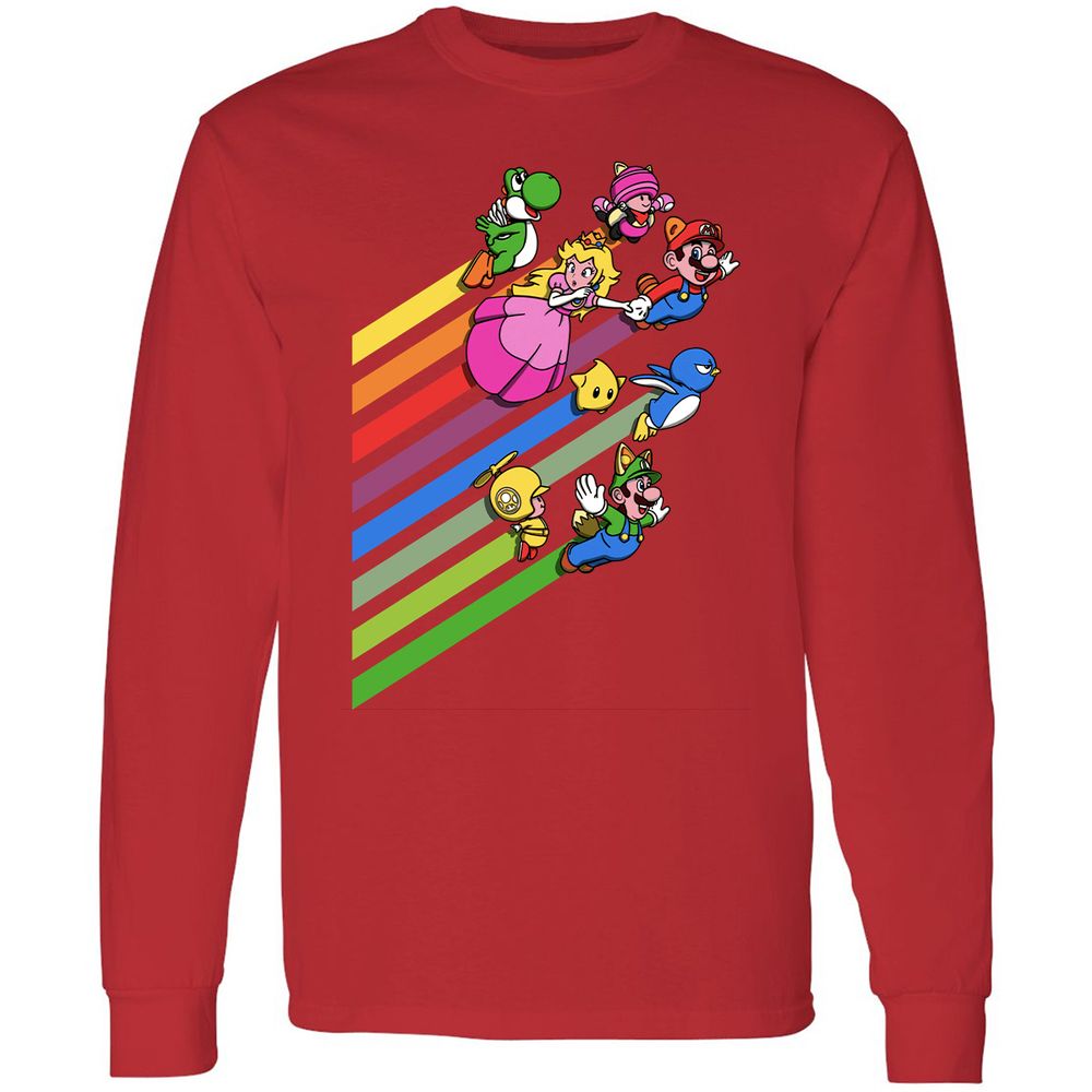 Long Sleeve T-Shirt - 6QTTUZJH - Red - 14