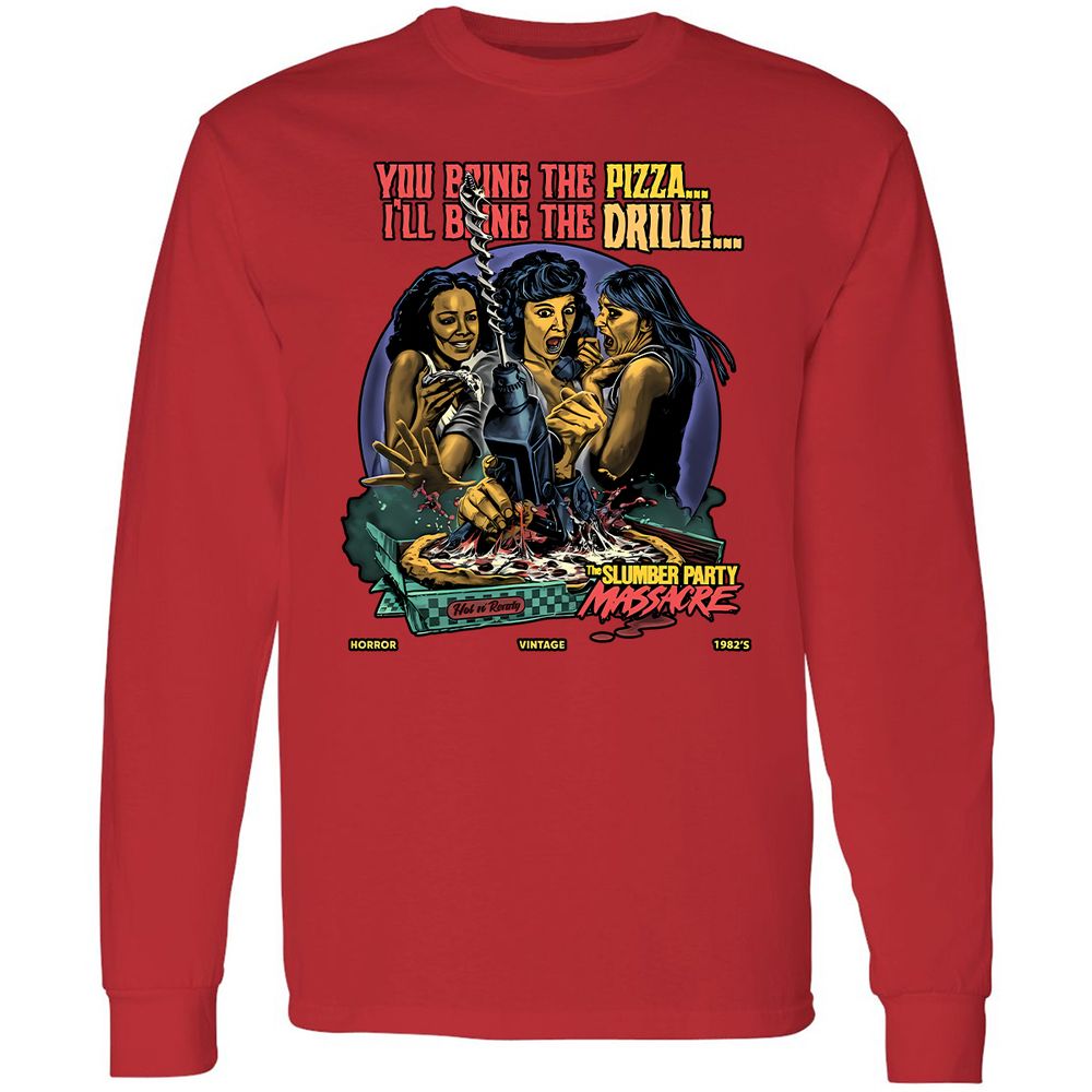 Long Sleeve T-Shirt - WVC5Q7X5 - Red - 14