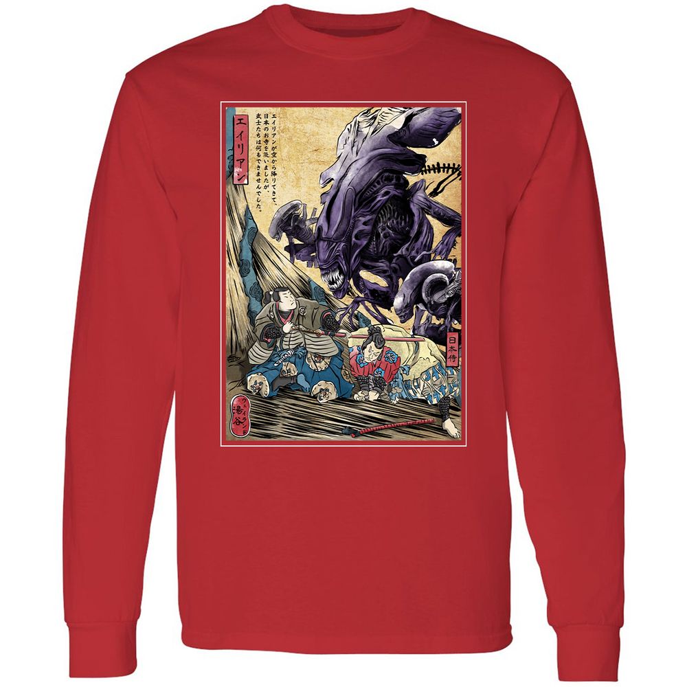 Long Sleeve T-Shirt - XKRFGHRR - Red - 14