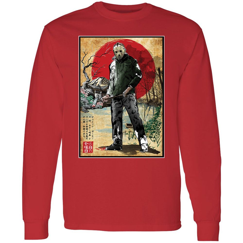 Long Sleeve T-Shirt - Y8AK3V1H - Red - 14