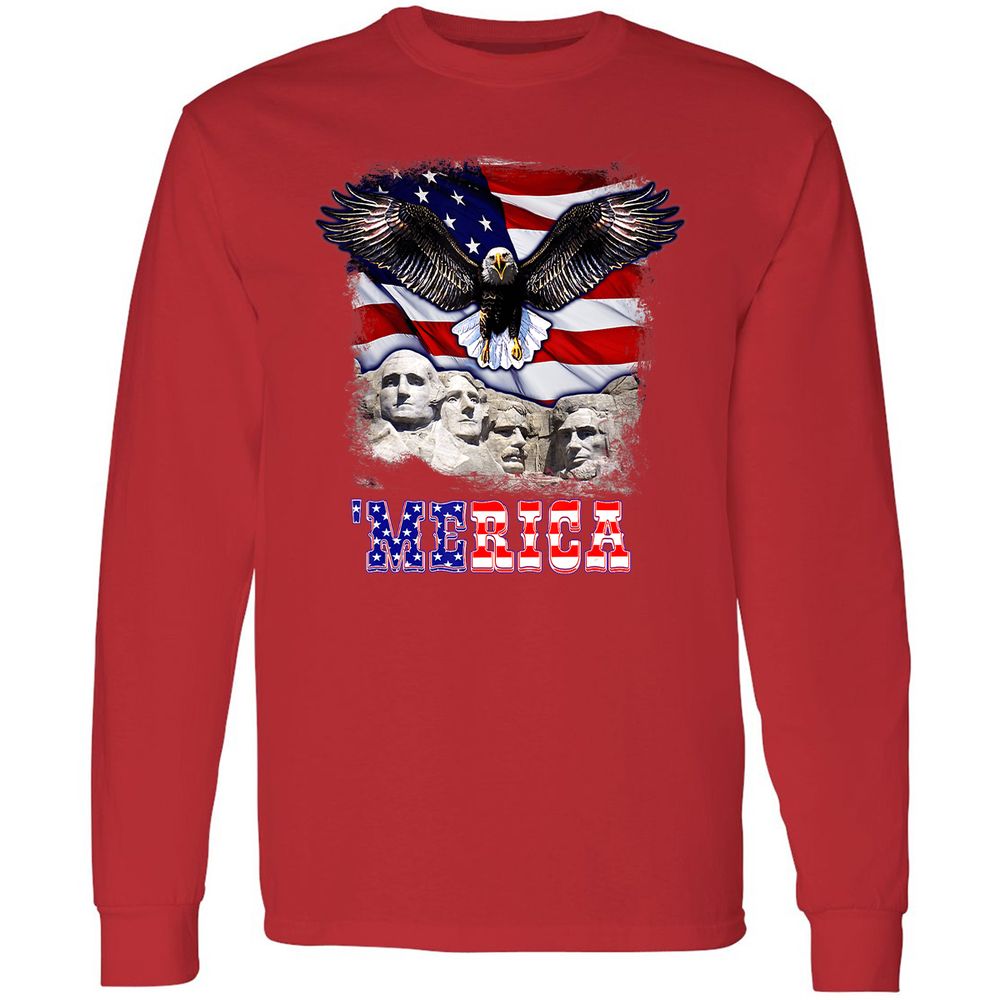 Long Sleeve T-Shirt - QQQL9VY6 - Red - 14