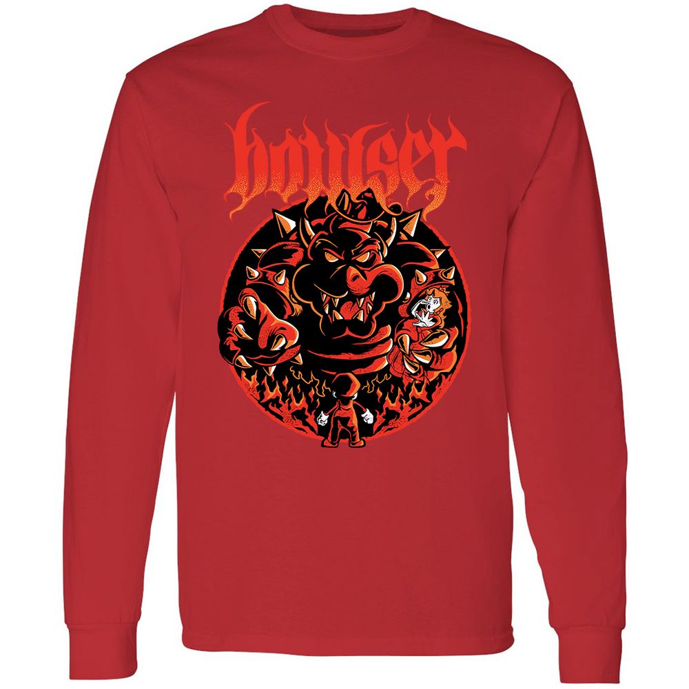 Long Sleeve T-Shirt - 4XCVGFJY - Red - 14