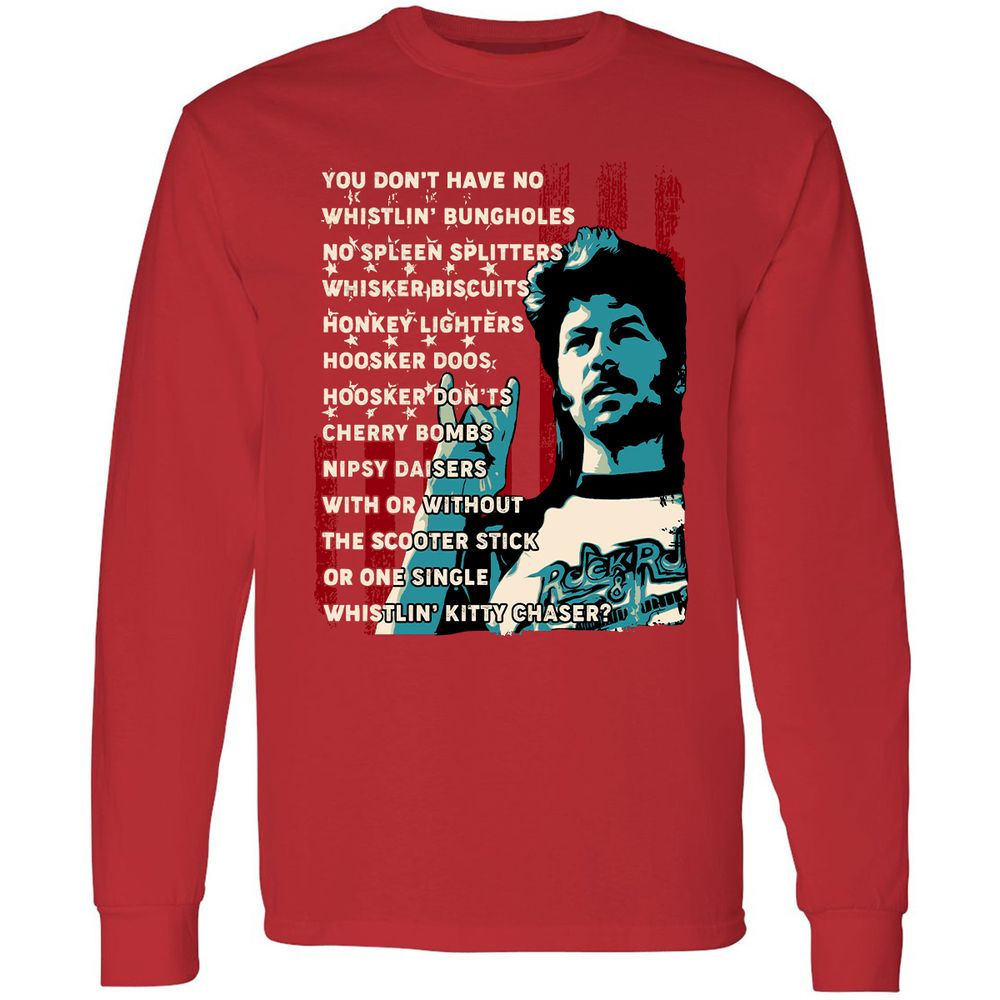 Long Sleeve T-Shirt - QZZZ8WFD - Red - 14