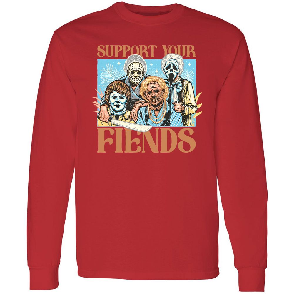 Long Sleeve T-Shirt - G8B8J5ZV - Red - 14