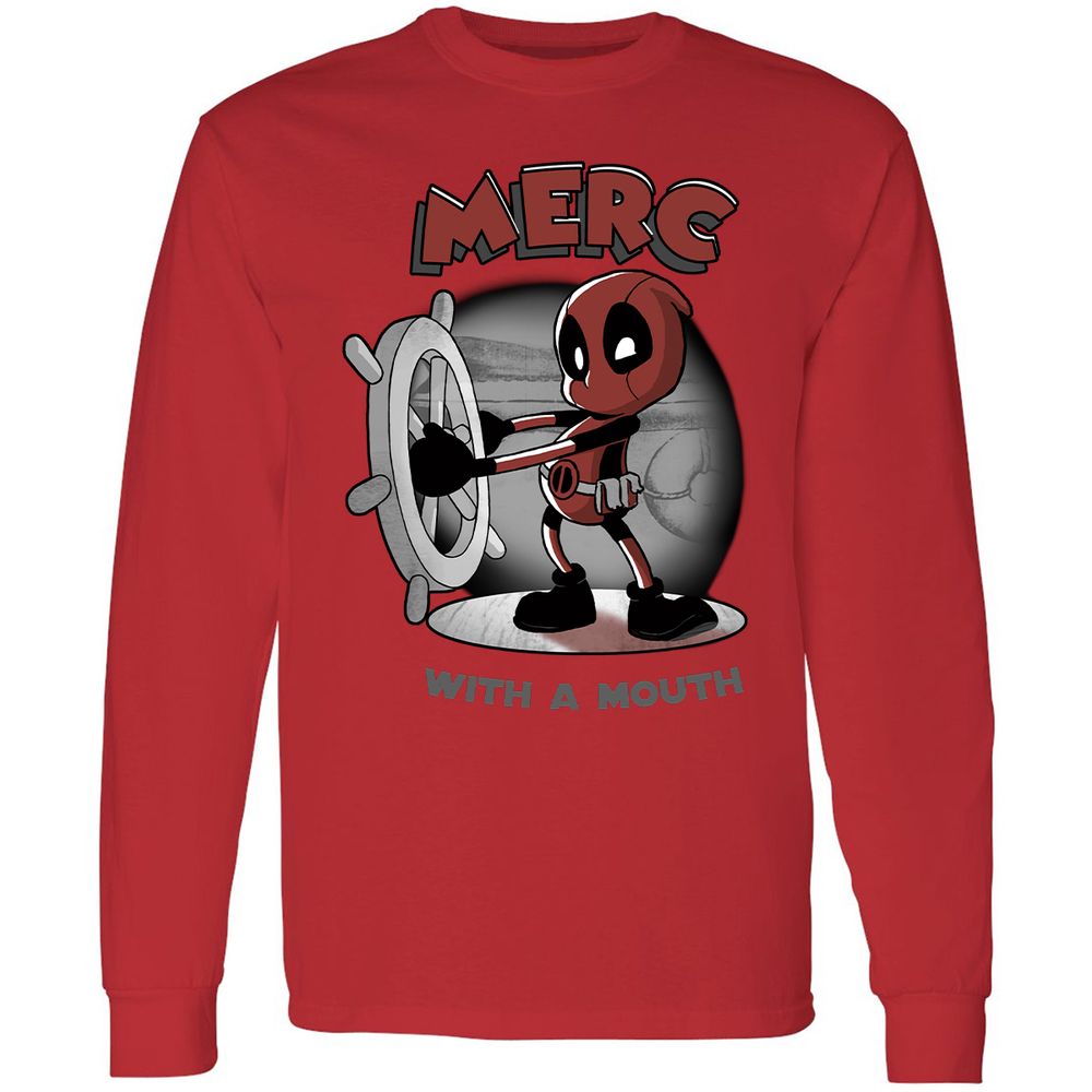 Long Sleeve T-Shirt - B3PL9ZPB - Red - 14