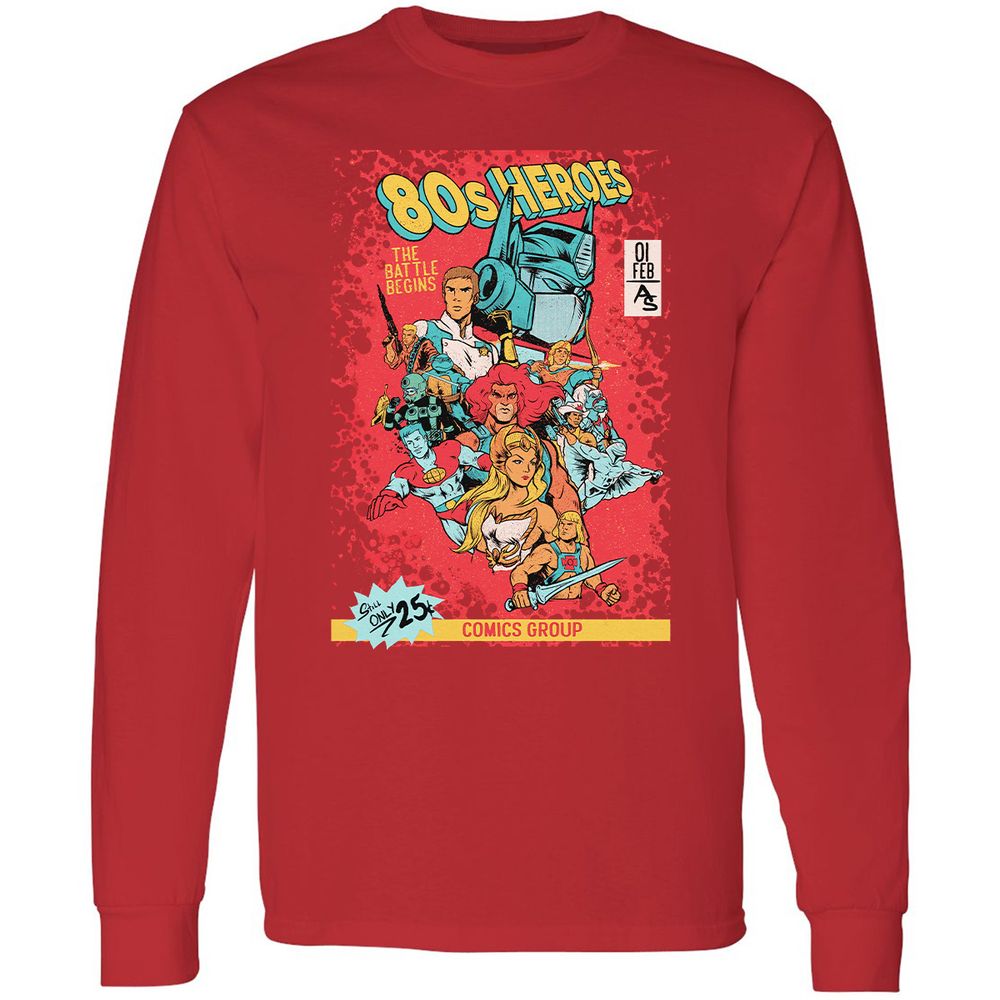 Long Sleeve T-Shirt - 8ZK34V5G - Red - 14